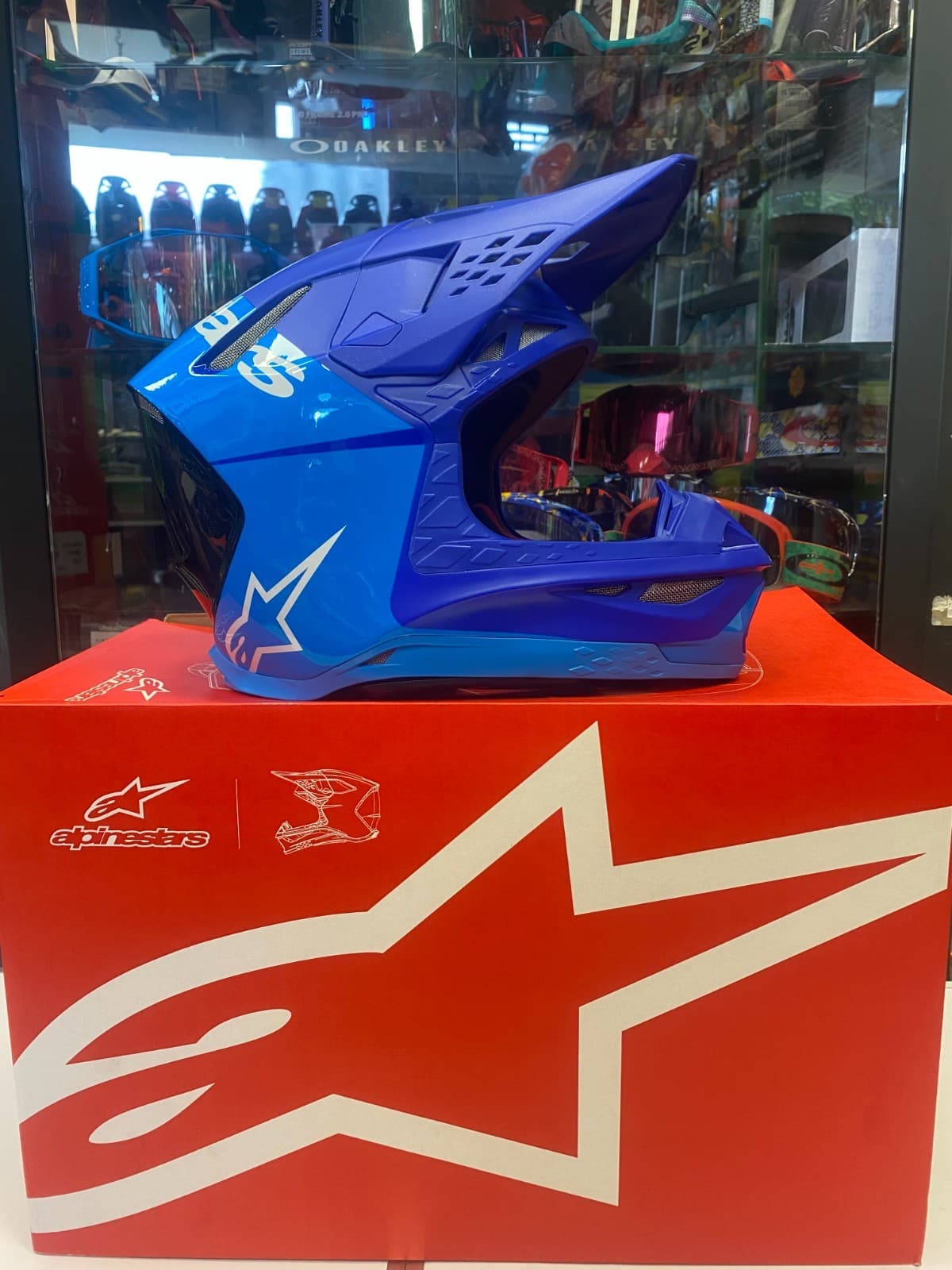 Alpinestars SM-10 flood helmet blue/carbon