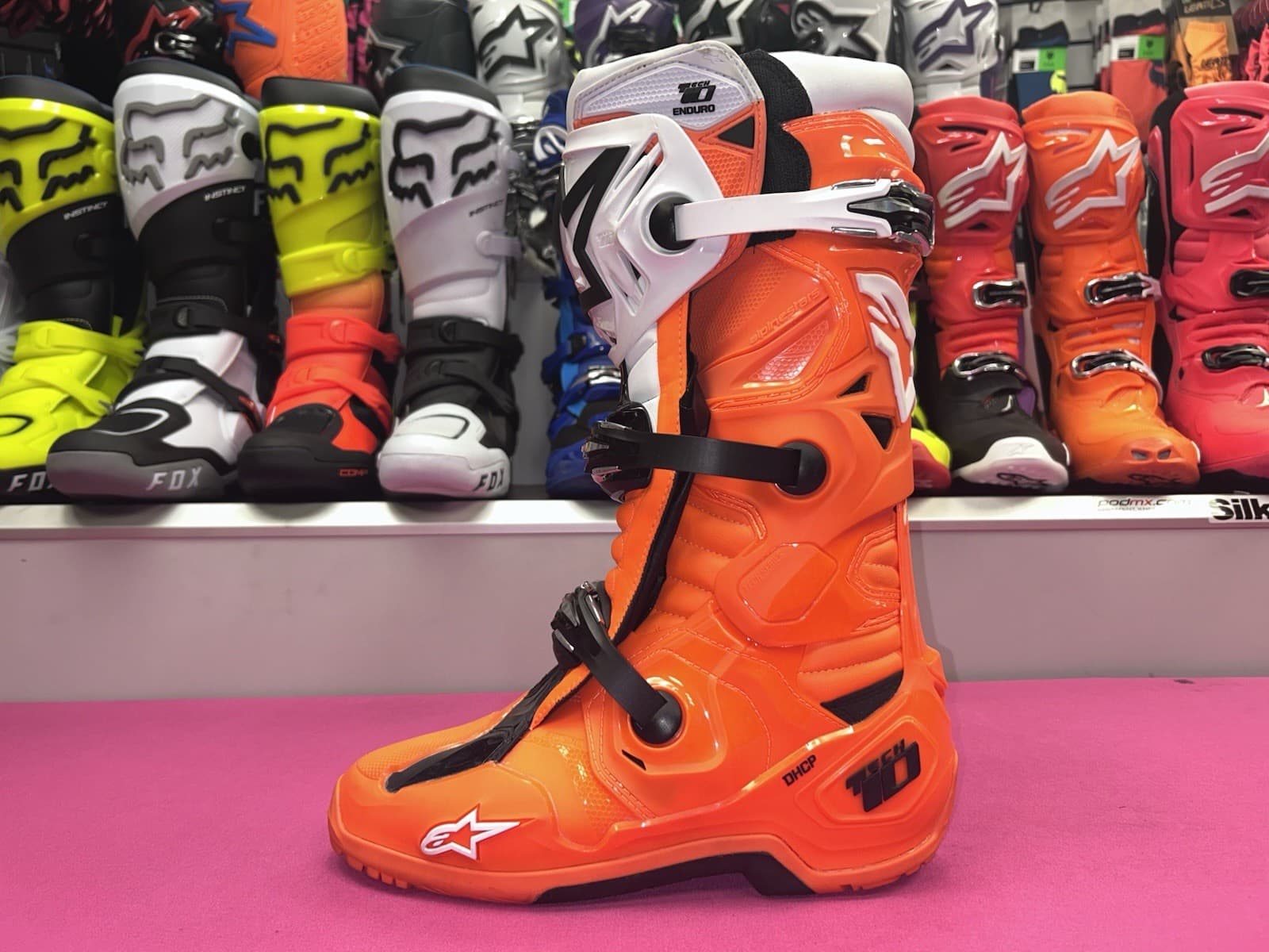 Alpinestars TECH10 enduro motocross/enduro boots orange/white/black