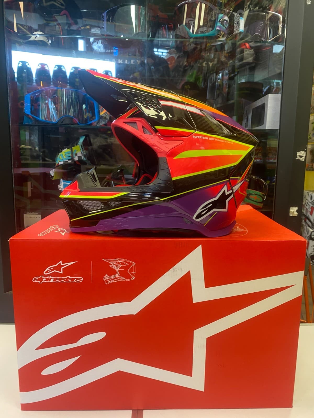 Alpinestars SM10 era helmet purple/red/green