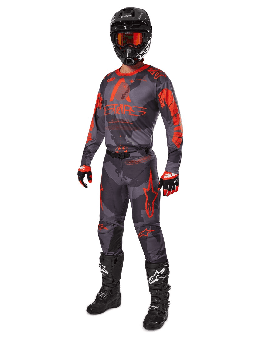 Alpinestars racer hollow 2025 kit motocross/enduro/off-road grey/camo/orange