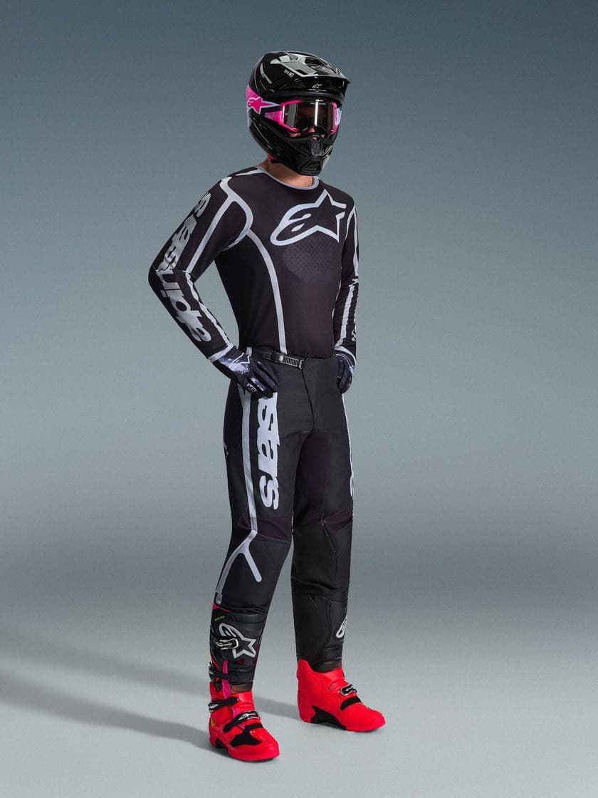Alpinestars fluid apex 2026 motocross/enduro/off-road kit black/silver