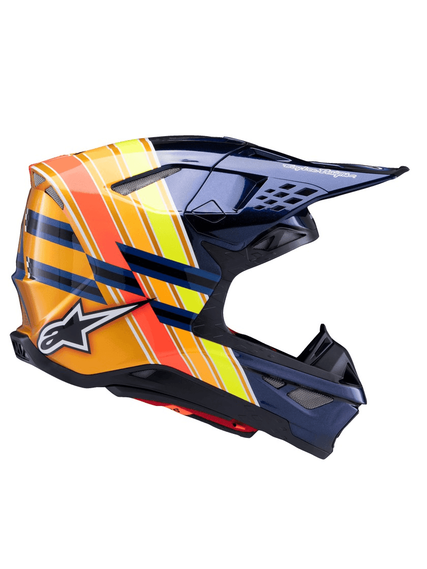 Alpinestars S-M10 helmet ECE 22.06 motocross/enduro/off-road tld blue/orange/gold