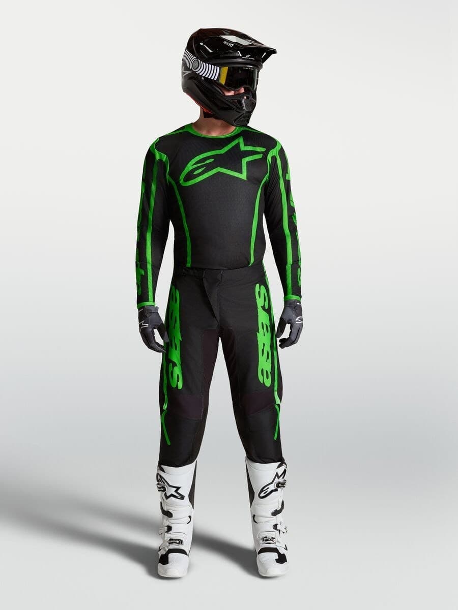 Alpinestars Fluid Apex V2 Full 2027 Motocross/Enduro Kit Black/Green