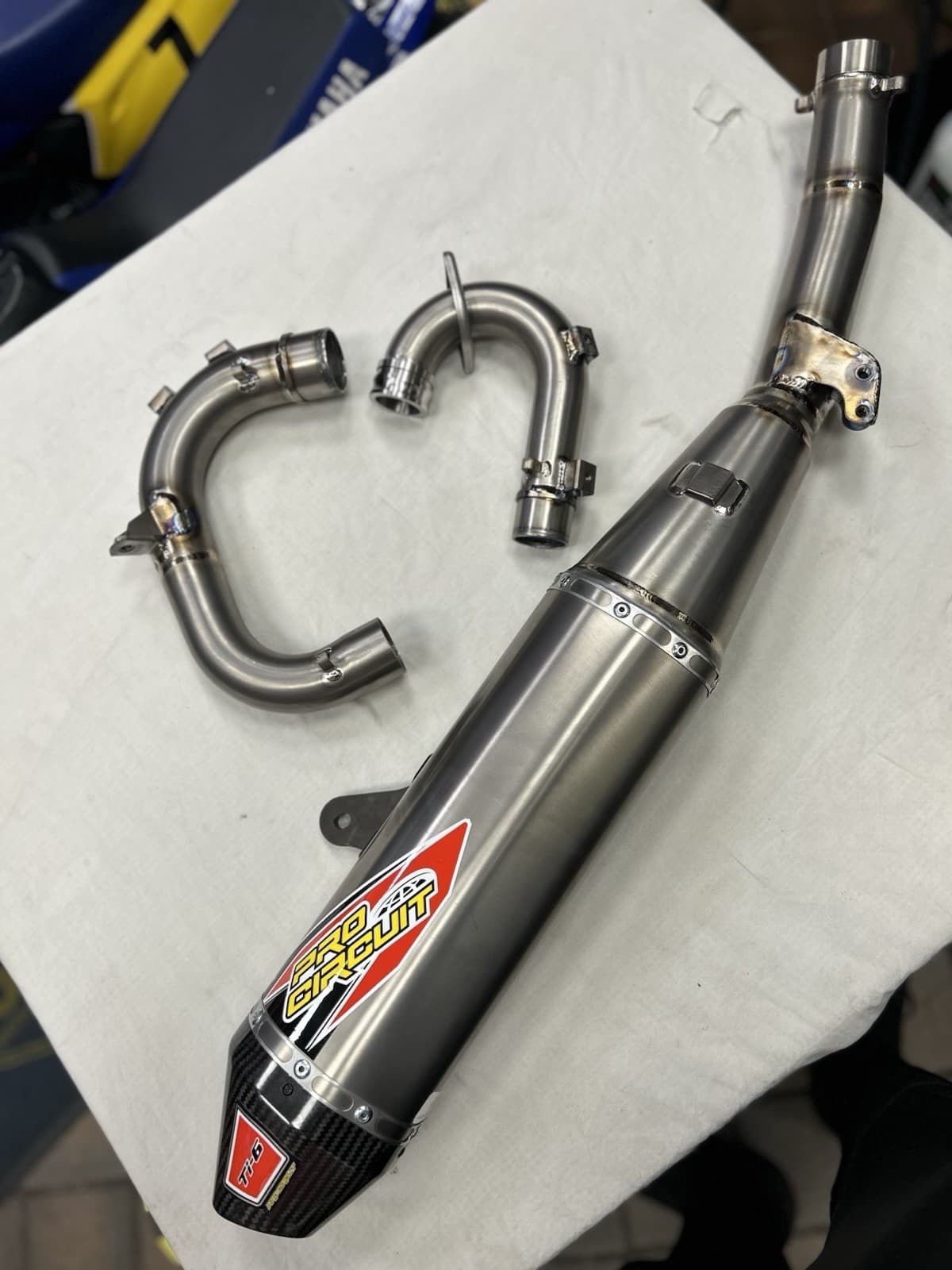 YAMAHA YZF250 2017-2018 Ti-6 FULL TITANIUM EXHAUST SYSTEM WITH CARBON CAP