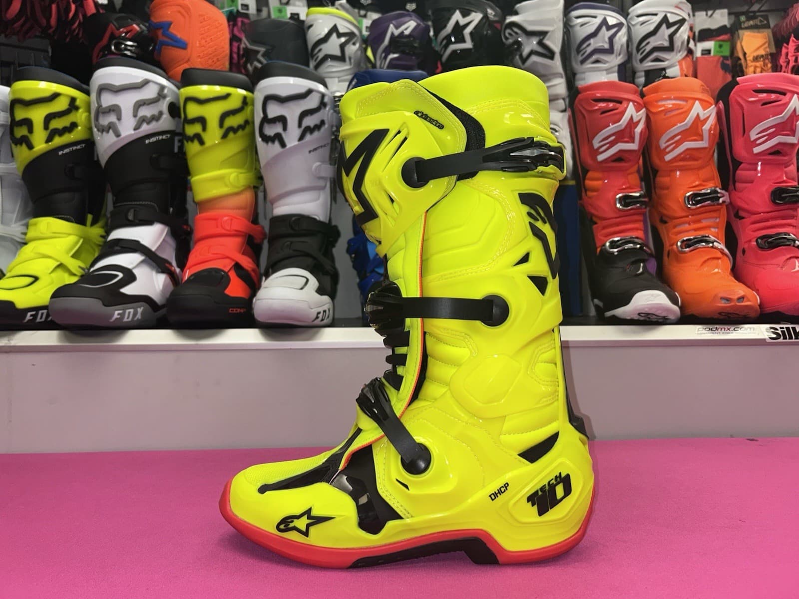 Alpinestars TECH10 motocross/enduro boots yellow/black/red