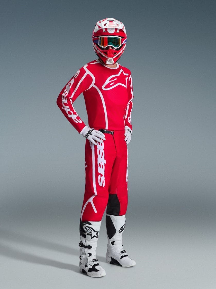Alpinestars fluid apex 2026 motocross/enduro/off-road kit red/white