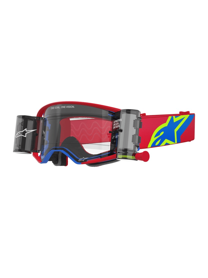 Alpinestars supertech roll off goggles 2 rolls red/blue